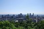 Montreal has its own mountain in the middle of the city.  It is called Mount Royal--or to translate it into French, Mont-Real.  This is the view from the top.